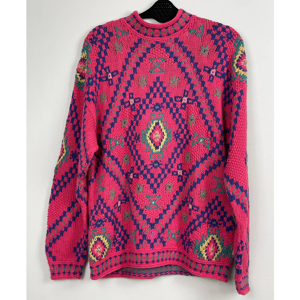 Robert Scott Hand Knitted Sweater Pink NWT